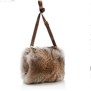 NWT🎉Tory Burch Coyote FUR muff ❄️⛄️❄️
